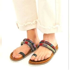 Andre Assous Multicolor Beaded Sandals